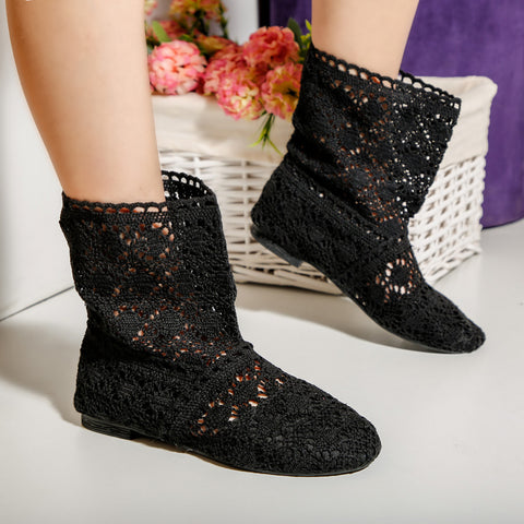 Cizme dama Yollita Mid  - Black » MoXo Romania