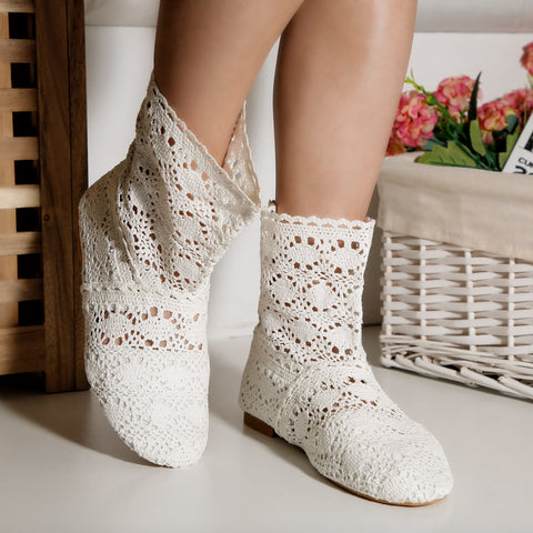 Cizme dama Yollita Mid - White » MoXo Romania