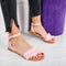 Sandale dama joase Moni - Pink