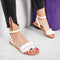 Sandale dama joase Moni - White