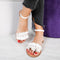 Sandale dama joase Moni - White