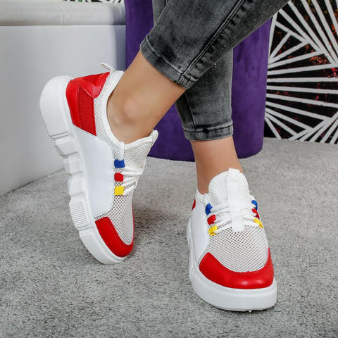 Tenisi Dama Alma - White Red