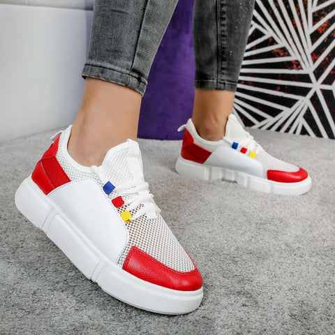 Tenisi Dama Alma - White Red