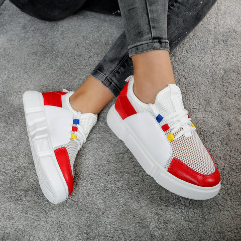 Tenisi Dama Alma - White Red