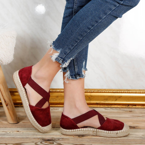 Espadrile dama Nanna - WINE » MoXo Romania