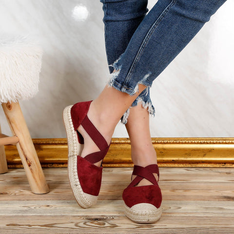 Espadrile dama Nanna - WINE » MoXo Romania