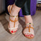 Sandale dama joase April - Beige