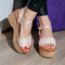 Sandale Dama Platforma Adeline Beige