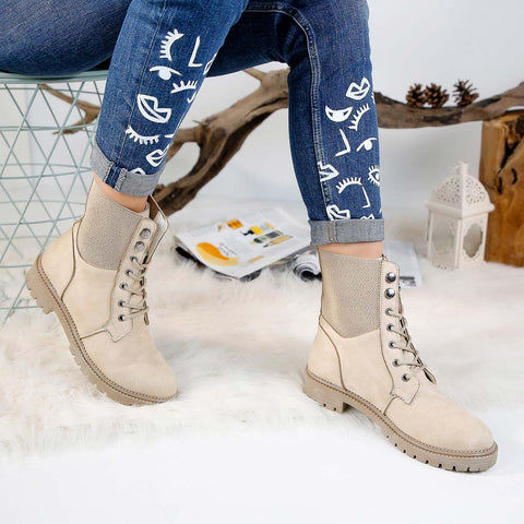 Ghete dama Natally - Beige » MoXo Romania