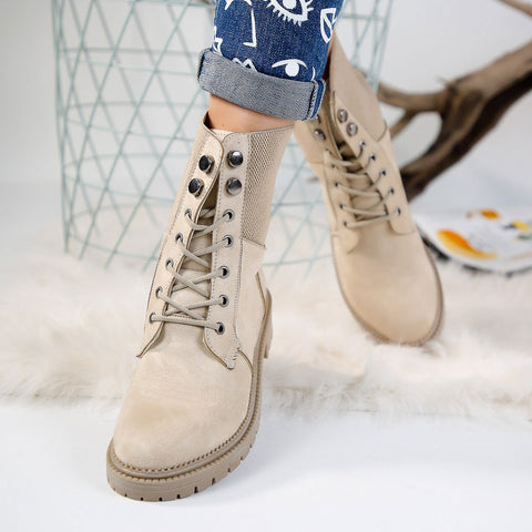 Ghete dama Natally - Beige » MoXo Romania