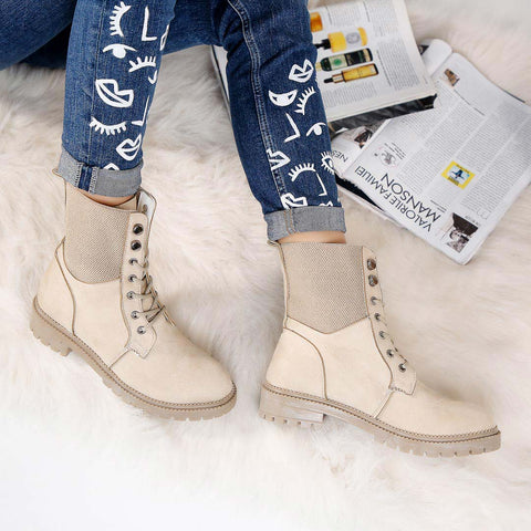Ghete dama Natally - Beige » MoXo Romania