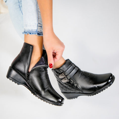 Cizme scurte dama Irina - Black » MoXo Romania