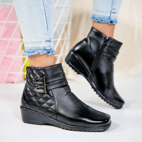 Cizme scurte dama Irina - Black » MoXo Romania