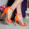 Sandale dama cu toc Troy - Orange » MoXo Romania