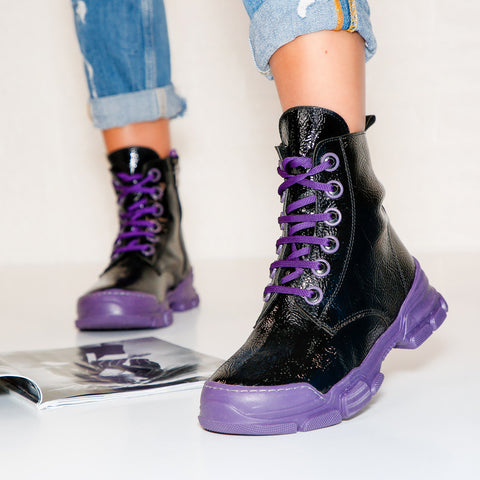 Ghete dama Steffy - Black/Purple » MoXo Romania