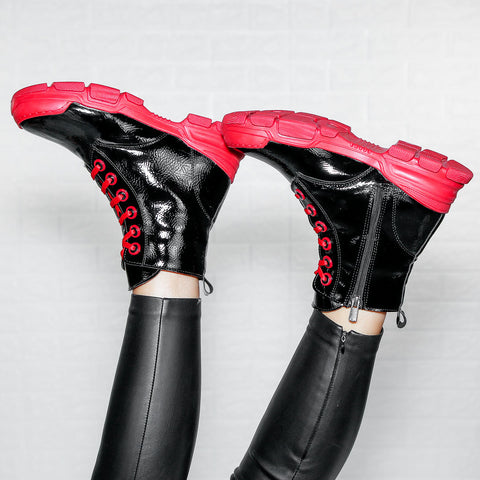 Ghete dama Steffy - Black/Red » MoXo Romania
