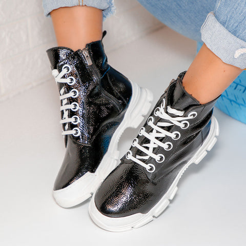 Ghete dama Steffy - Black/White » MoXo Romania