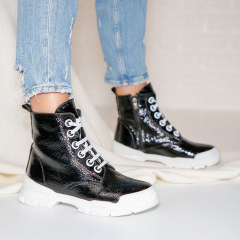 Ghete dama Steffy - Black/White » MoXo Romania