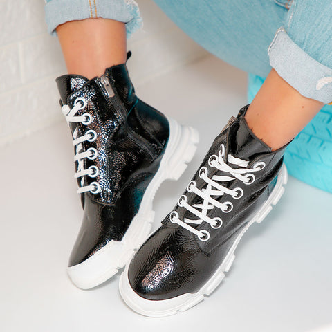 Ghete dama Steffy - Black/White » MoXo Romania