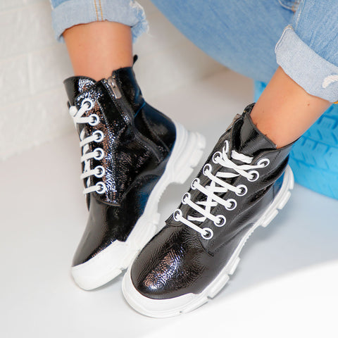 Ghete dama Steffy - Black/White » MoXo Romania